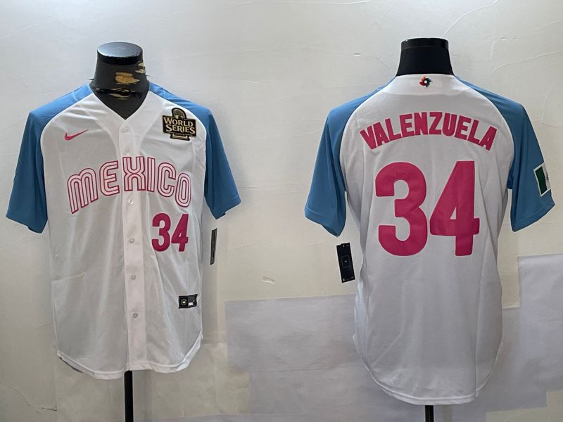 Men Los Angeles Dodgers #34 Valenzuela White Game 2024 Nike MLB Jersey style 10293->los angeles dodgers->MLB Jersey